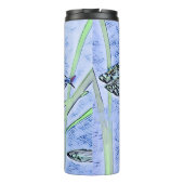 泳ぐ魚のデザインでタンブラー タンブラー (裏面)