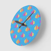 泳ぐ魚の型 ラウンド壁時計 (傾斜)