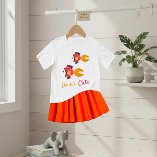 泳ぐ魚 ベビーTシャツ