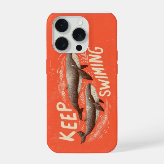 泳ぐ鯨 iPhoneケース (裏面)