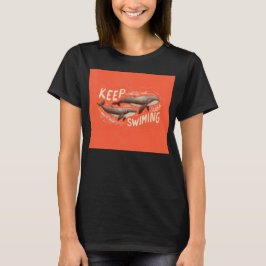 泳ぐ鯨 Tシャツ