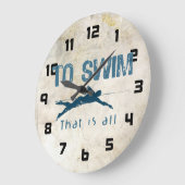 泳ぐ ラージ壁時計 (傾斜)