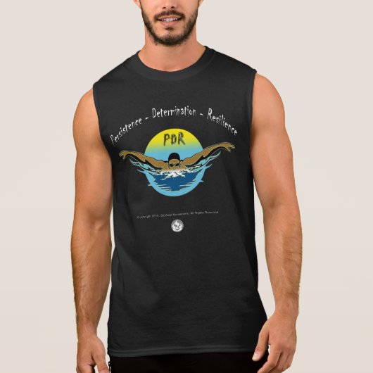 泳ぐPDR – 永続性 – 決定 – レジリエンス 袖なしシャツ (正面)