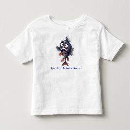 泳げないほどかわいい – かわいいキャラクターの魚の子供服  トドラーTシャツ