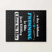 泳げない一日は冗談のデザイン ジグソーパズル (横)