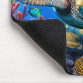 泳カラフルぐウミガメ マウスパッド (コーナー)