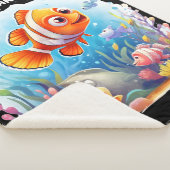 泳カラフルぐ子供へ魚 シェルパブランケット (3/4)