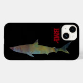 泳クールぐサメパーソナライズされた Case-Mate iPhoneケース (裏面 (横))