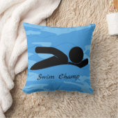 泳パーソナライズされたぎ枕 クッション (ブランケット)