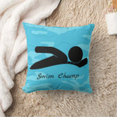 泳パーソナライズされたぎ枕 クッション (ブランケット)