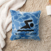 泳パーソナライズされたぎ枕 クッション (ブランケット)