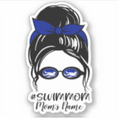 泳パーソナライズされたぐママのシール シール (正面)