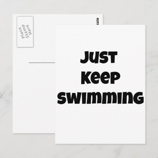 泳保ぎだ ポストカード (正面/裏面)