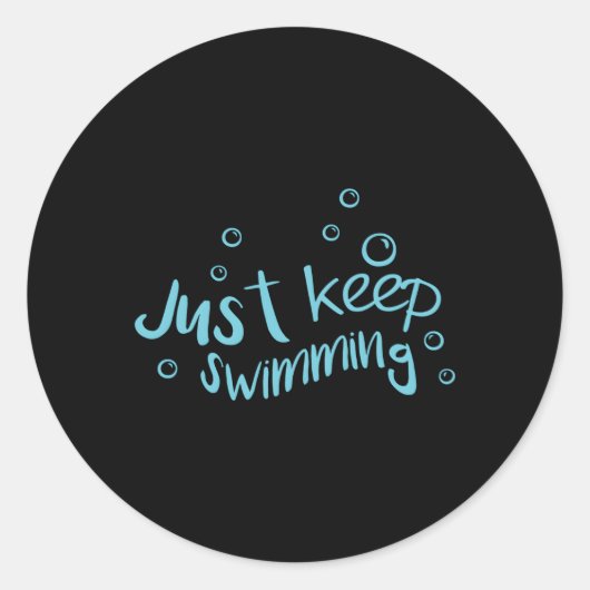 泳保ぐだけで泳いでいる ラウンドシール (正面)