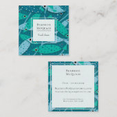 泳航海の水魚の旅行名刺 スクエア名刺 (正面/裏面)