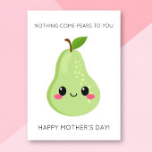 洋おもしろい梨の母の日カード カード