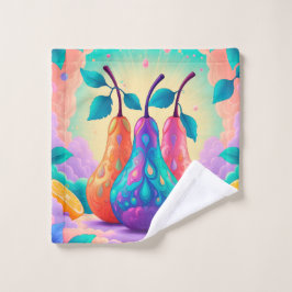 洋カラフル梨 ウォッシュタオル