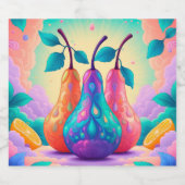 洋カラフル梨 スパークリングワインラベル (シングルラベル)