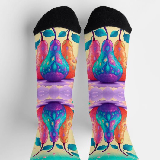 洋カラフル梨 ソックス (上部)