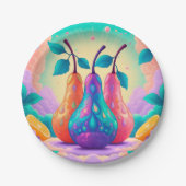 洋カラフル梨 ペーパープレート (正面)