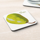 洋ナシのプラスチックコースター コースター (左側)