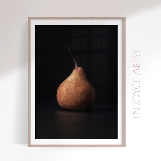 洋ナシの壁の芸術の穏やかな静物生活のシンプルさ ポスター