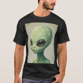 洋ナシエイリアン - シンプルでおもしろいフルーツアート Tシャツ (正面)