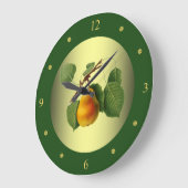 洋ナシ~ジョルジオガレシオ~植物の実 ラージ壁時計 (傾斜)