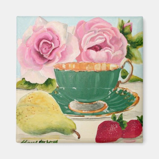 洋ナシ&ティーマグネット マグネット (正面)