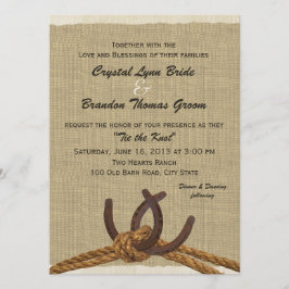 洋式ロープと馬靴結婚ズ 招待状