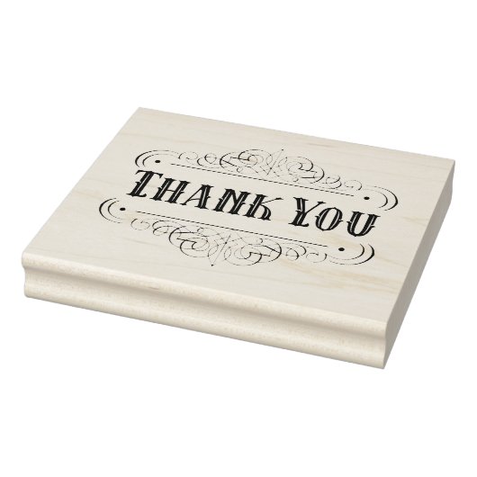 洋書留オーナメントありがとう ラバースタンプ (スタンプ)