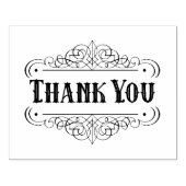 洋書留オーナメントありがとう ラバースタンプ (インプリント)