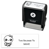 洋服スタンプ子供へかわいい女の子 セルフインキングスタンプ (インサイチュ)