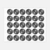 洋服パーソナライズされた名札に銀スティック ラベル (シート)