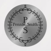 洋服パーソナライズされた名札に銀スティック ラベル (デザイン2)