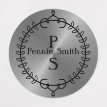 洋服パーソナライズされた名札に銀スティック