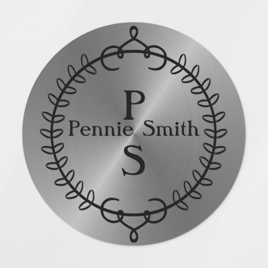 洋服パーソナライズされた名札に銀スティック ラベル (デザイン1)