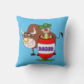 洋枕乗りピエロと牛 クッション (裏面)