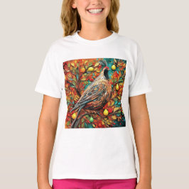 洋梨の木のヤマウズラ Tシャツ