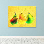 洋梨アートかわいい水の色のフルーツキャンバス印刷 キャンバスプリント (インサイチュ (ウッドフロア))