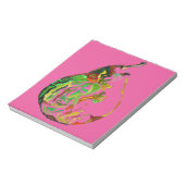 洋梨ポップ・アートのの果物美術水彩イラストレーション ノートパッド (回転)