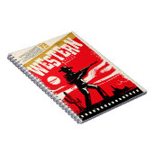 洋画マラソンレトロなポスターデザインレイアウト ノートブック (右側)