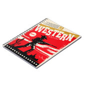 洋画マラソンレトロなポスターデザインレイアウト ノートブック (左側)