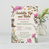 洋鞍を上げて乗って誕生日する 招待状 (スタンド正面)