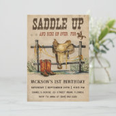 洋鞍を上げて乗って誕生日する 招待状 (スタンド正面)