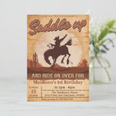 洋鞍を上げて乗って誕生日する 招待状 (スタンド正面)