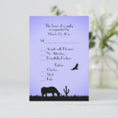 洋風の食事選択欄付きのイベント出欠カード 出欠カード (スタンド正面)