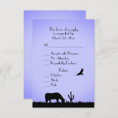 洋風の食事選択欄付きのイベント出欠カード 出欠カード (正面/裏面)