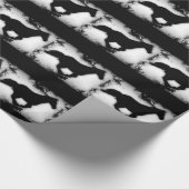 洋風ギャロピンホースのシルエット ラッピングペーパー (角)