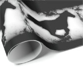 洋風ギャロピンホースのシルエット ラッピングペーパー (ロールコーナー)